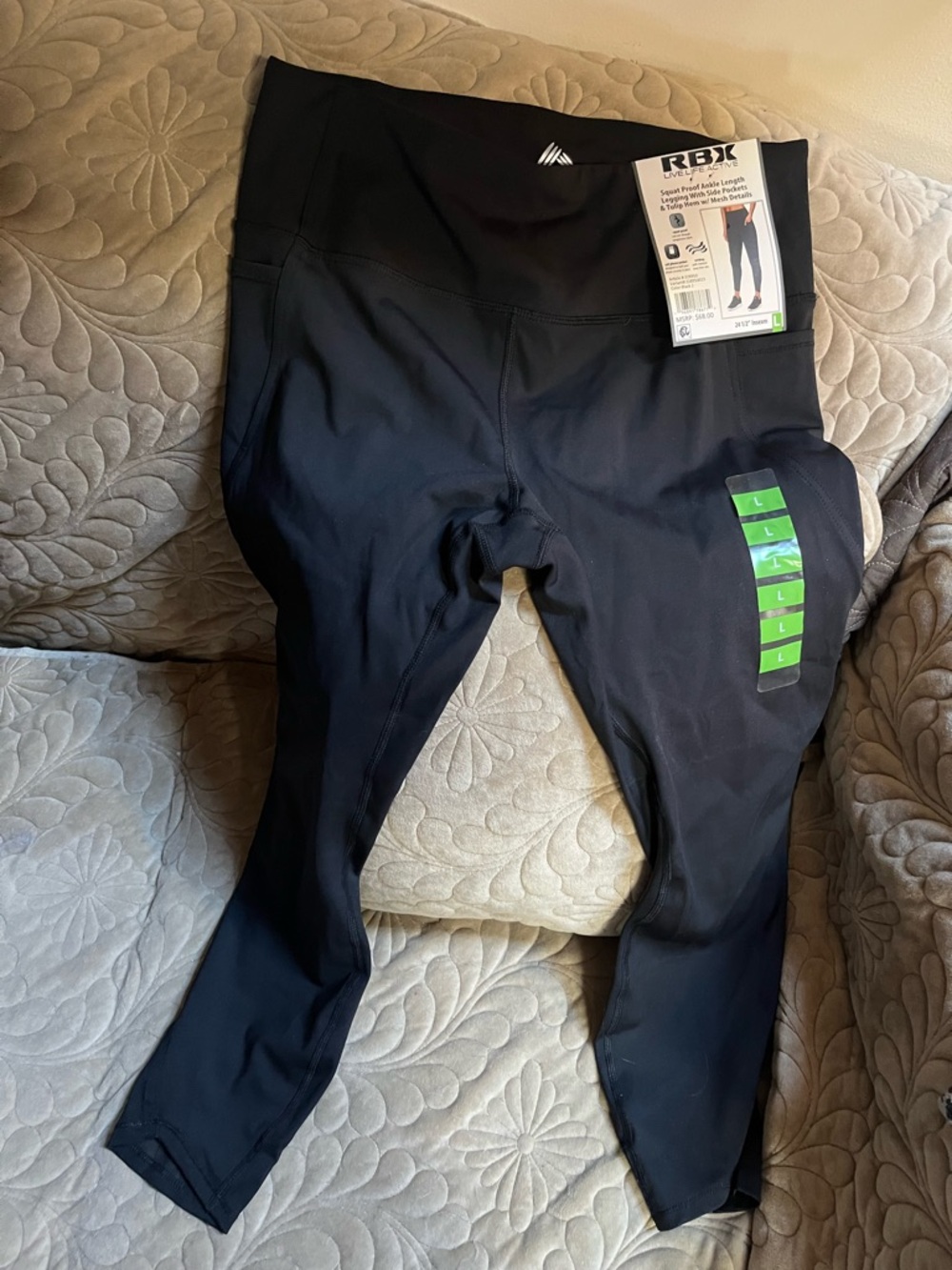 RBX Black Ankle & Cropped Performance Leggings